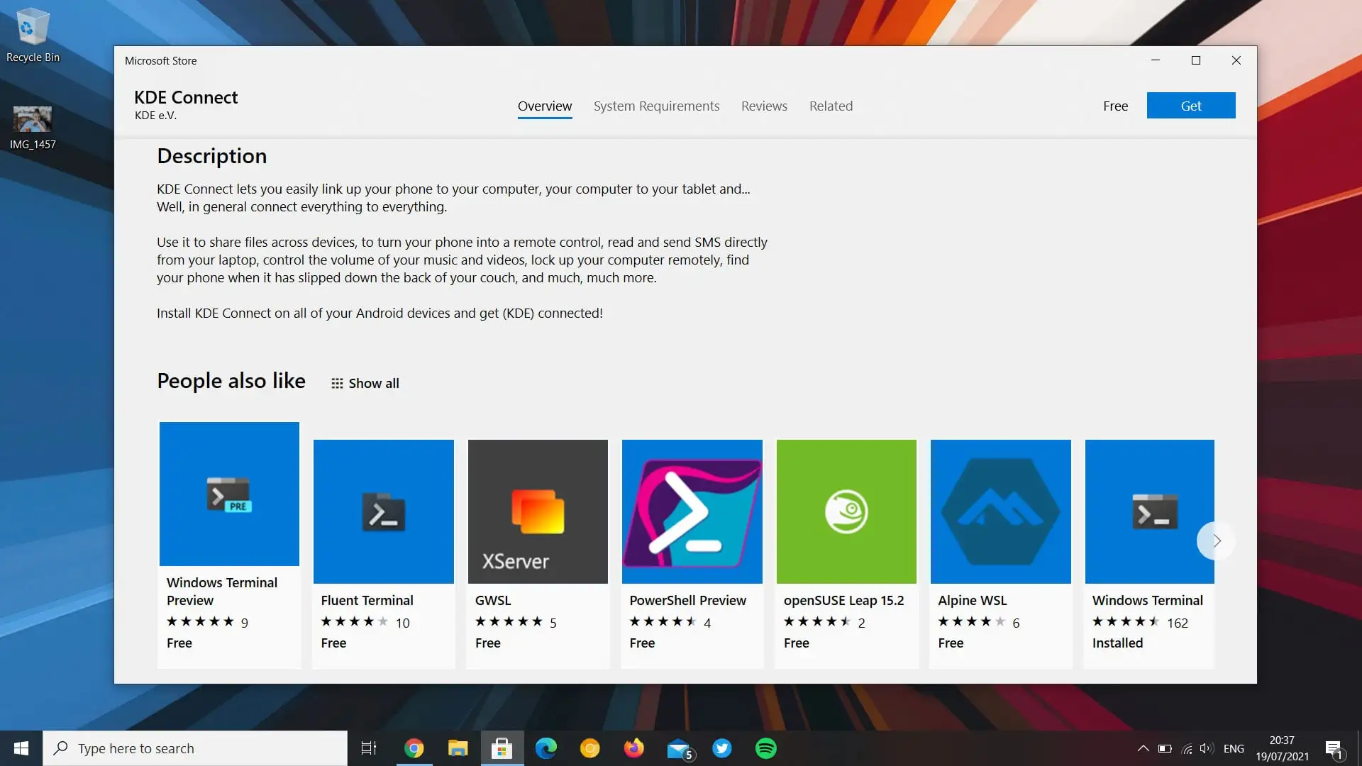 KDE Connect on the Microsoft Store